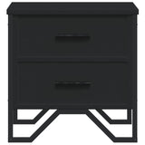 ZNTS Bedside Cabinets 2 pcs Black 40x30x40 cm Engineered Wood 848515