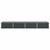 Planter Anthracite 385 x 100 x 45 cm Galvanised Steel 42018223