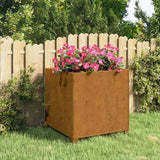 Planter with Legs Rusty 50x50x50 cm Corten Steel 823682