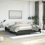 Bed Frame without Mattress Black 193x203 cm King Faux Leather 347283