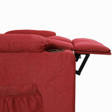 Recliner Chair Wine Red Fabric 339085