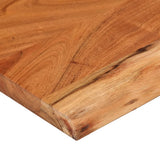 Table Top 140x40x3.8 cm Rectangular Solid Wood Acacia Live Edge 370303