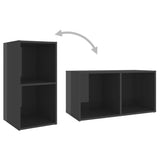 TV Cabinets 2 pcs High Gloss Grey 72x35x36.5 cm Engineered Wood 3079906