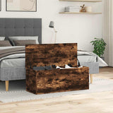 Storage Box Smoked Oak 90x35x35 cm Engineered Wood 840685