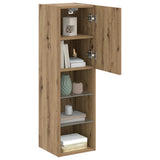 TV Cabinet with LED Lights Artisian Oak 30.5x30x102 cm 857678