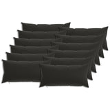 Cushion Cover 12 pcs HEERLEN Black 40 x 80 cm Polyester 910017