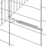 Rabbit Cage Silver 200 x 78 x 78 cm Galvanised Steel 42019233