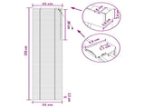 Venetian Blind White 55 x 250 cm 35 mm Solid Paulownia Wood 42015432