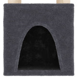 Cat Tree with Sisal Scratching Posts Dark Grey 147 cm 171782