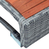 46461 Spa Step Grey Poly Rattan 92x45x25 cm
