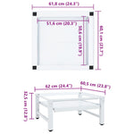 Washing Machine Pedestal with Pull-out Shelf White 4009873