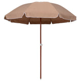 Garden Parasol with Steel Pole 240 cm Taupe 47802