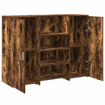 Reception Desk Smoked Oak 135x50x103.5 cm Engineered Wood 3324191