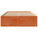 Bed Frame without Mattress with Drawers Wax Brown 150x200 cm King Size Solid Wood Pine 3308803