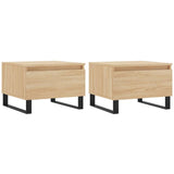 Coffee Tables 2 pcs Sonoma Oak 50x46x35 cm Engineered Wood 830883