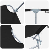 Sun Lounger Folding 2 pcs Black 58 x 188 x 77cm Polyester 42003060