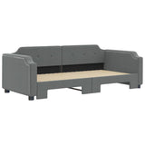 Daybed with Trundle without Mattress Dark Grey 90x190 cm Single 3197706