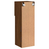 TV Cabinet with LED Lights Brown Oak 30.5x30x90 cm 837013