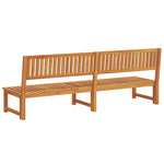 Sun Lounger Reclining Brown 200 x 57 x 75cm Solid Acacia wood 4108111