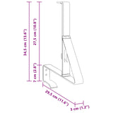 Snow Guard Support 6 pcs Anthracite 29.5 x 3 x 34.5 cm Steel 42028447