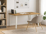 90 x 55 x 75 cm Solid Acacia Wood White Rectangular 937473