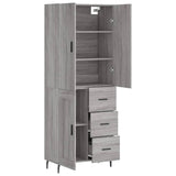 Highboard Grey Sonoma 69.5x34x180 cm Engineered Wood 3196033