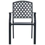Stackable Garden Chair Set 5 pcs Anthracite Powder-coated Steel 3283769