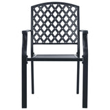 Stackable Garden Chair Set 5 pcs Anthracite Powder-coated Steel 3283769