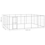 Outdoor Dog Kennel Galvanised Steel 24,2 m 3082319