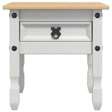 End Table Corona White 50 x 50 x50 cm Solid Pine Wood 42021193