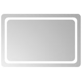 LED Bathroom Mirror Transparent 90 x 60 cm Tempered Glass 42045840