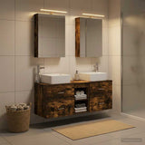 Bathroom Furniture Set 5 pcs Smoked Oak 3406755