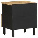 Bed Cabinet Black 40x33x46 cm Solid Rough Wood Mango 4018634