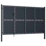 Garden Gate Steel 350x175 cm Anthracite 144539
