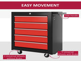 5-Drawer Tool Chest with Wheels, Steel Lockable Tool Storage Cabinet with Handle, 2 Keys for Garage, T3398P341239