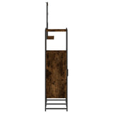 3 Piece Bathroom Cabinet Set Smoked Oak Engineered Wood 3214351