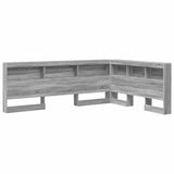 Storage Headboard with Shelf Grey Sonoma 140 cm Engineered Wood 3335546
