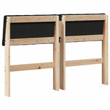 Upholstered Headboard Black 120 cm Solid Pine Wood 879241