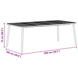 Dining Set 7 pcs Anthracite Steel 3422857
