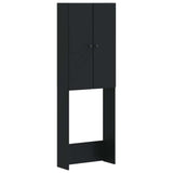 Toilet Cabinet BREDA Black 66 x 25.5 x 190 cm Engineered Wood 897576