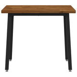 110 x 55 x 75 cm Solid Acacia Wood Natural and Black 937581