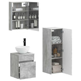 Bathroom Furniture Set 4 pcs Concrete Grey 3407474