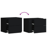 Wall-mounted Bedside Cabinets 2 pcs Black 45x30x35 cm 848328
