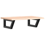 Basin Shelf Wall Mounted Steel and Solid Wood Oak 3302543