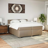 Box Spring Bed with Mattress Cappuccino 200x200 cm Faux Leather 3286139