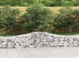 Arched Gabion Baskets 5 pcs 200x50x40/60 cm Galvanised Iron 3145580