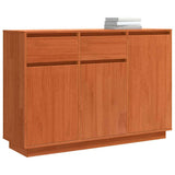 Sideboard Wax Brown 110 x 34 x 75 cm Solid Pine Wood 869889