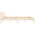 ZNTS Bed Frame without Mattress Solid Wood Pine 120x200cm 810425