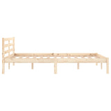 ZNTS Bed Frame without Mattress Solid Wood Pine 120x200cm 810425