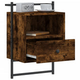 Bedside Cabinets Wall-mounted 2 pcs Smoked Oak 40x30x61 cm Engineered Wood 833438